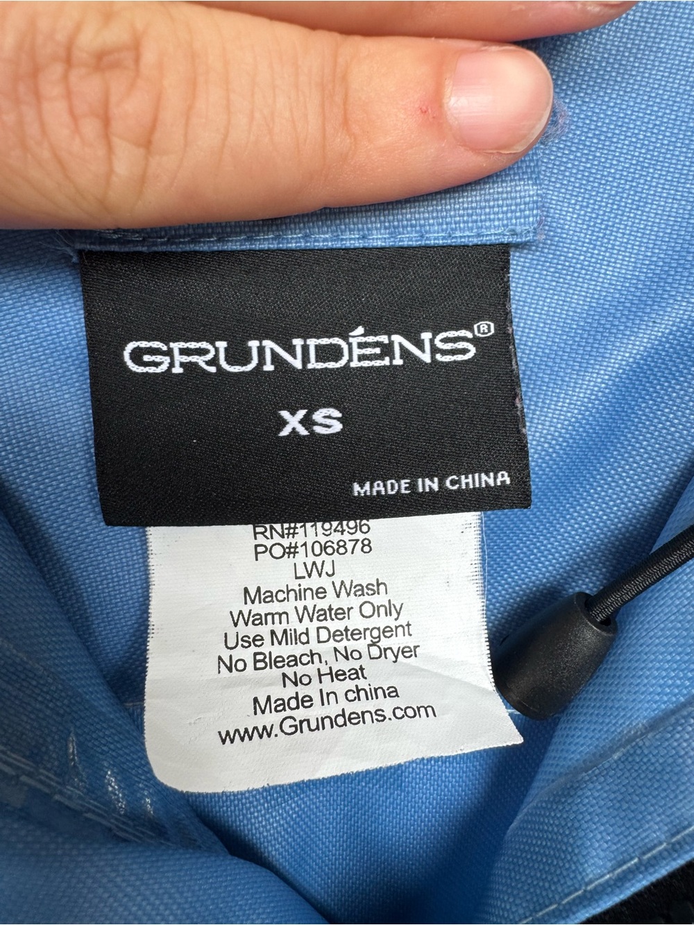 Grundens Rain Jacket Womens XS Blue Waterproof Hooded Fishing Shell Coat - Picture 2 of 9